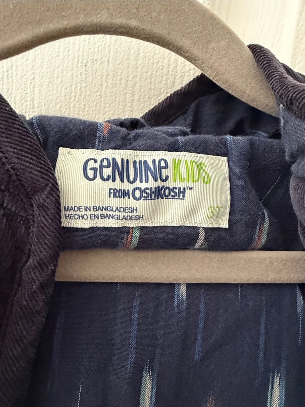 OshKosh B'gosh Navy Quilted Hooded Button-Front jacket